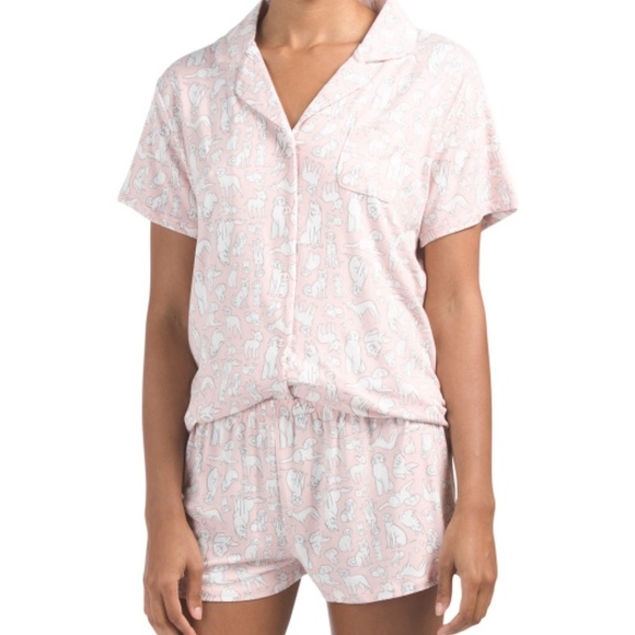 LAST ONE!! - New ED Ellen Degeneres Short Sleeve Notch Pajamas Size XL - Picture 1 of 13